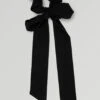 Love Knots Tie Scrunchie - Black 1 Love Knots Tie Scrunchie - Black -Alo Fashion Store A0225U 01 1