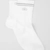 Unisex Half-Crew Performance Sock - White 1 Unisex Half-Crew Performance Sock - White -Alo Fashion Store A0295W 01 b1 a