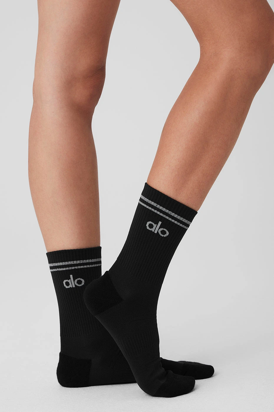 Unisex Half-Crew Performance Sock - Black 6 Unisex Half-Crew Performance Sock - Black - Image 4