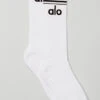 Unisex Throwback Sock - White/Black -Alo Fashion Store A0357U 0001 b1 a1