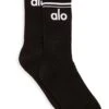 Unisex Throwback Sock - Black/White -Alo Fashion Store A0357U 0100 1