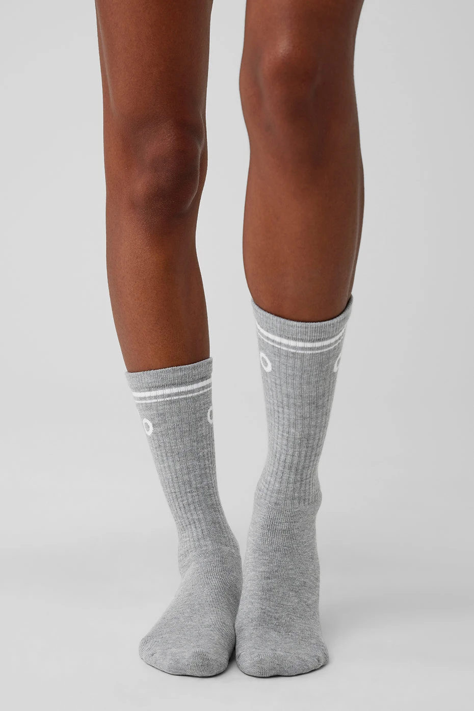 Unisex Throwback Sock - Athletic Heather Grey/White 4 Unisex Throwback Sock - Athletic Heather Grey/White - Image 2