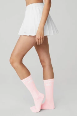 Unisex Throwback Sock - Powder Pink/White 7 Unisex Throwback Sock - Powder Pink/White -Alo Fashion Store A0357U 03826 b1 a2 54