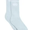 Unisex Throwback Sock - Powder Blue/White 1 Unisex Throwback Sock - Powder Blue/White -Alo Fashion Store A0357U 03828 1