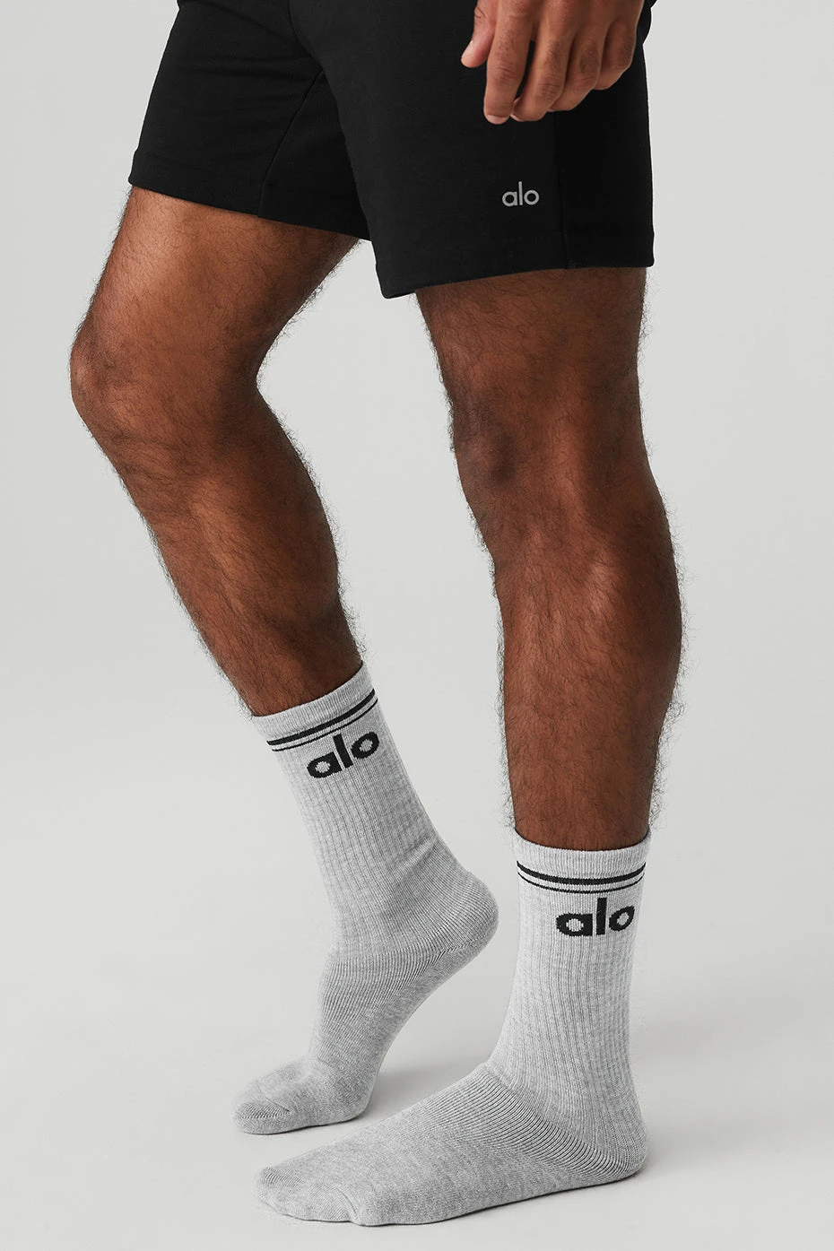 Unisex Throwback Sock - Athletic Heather Grey/Black 5 Unisex Throwback Sock - Athletic Heather Grey/Black - Image 3