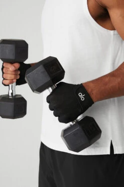 Power Moves Workout Gloves - Black 7 Power Moves Workout Gloves - Black -Alo Fashion Store A0363U 01 b1 a2