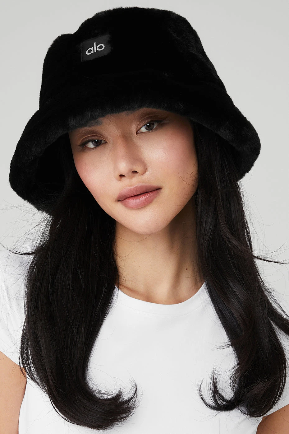 Faux Fur Bucket Hat - Black 3 Faux Fur Bucket Hat - Black
