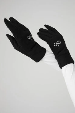 Performance Fleece Gloves - Black 9 Performance Fleece Gloves - Black -Alo Fashion Store A0434U 01 b1 s1 a1 1 m100