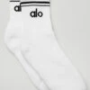Unisex Half-Crew Throwback Sock - White/Black 2 Unisex Half-Crew Throwback Sock - White/Black -Alo Fashion Store A0480U 0001 b1 a1