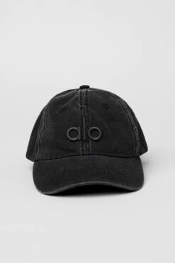 Washed Off-Duty Cap - Vintage Black 9 Washed Off-Duty Cap - Vintage Black -Alo Fashion Store A0497U 02119 b1 a1