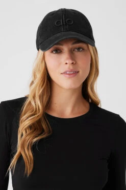 Washed Off-Duty Cap - Vintage Black 10 Washed Off-Duty Cap - Vintage Black -Alo Fashion Store A0497U 02119 b1 a3 m100