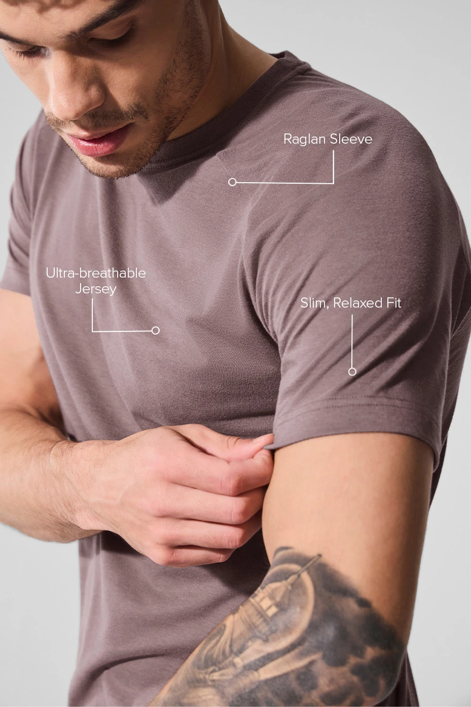 Triumph Raglan Tee - Mushroom 4 Triumph Raglan Tee - Mushroom - Image 2