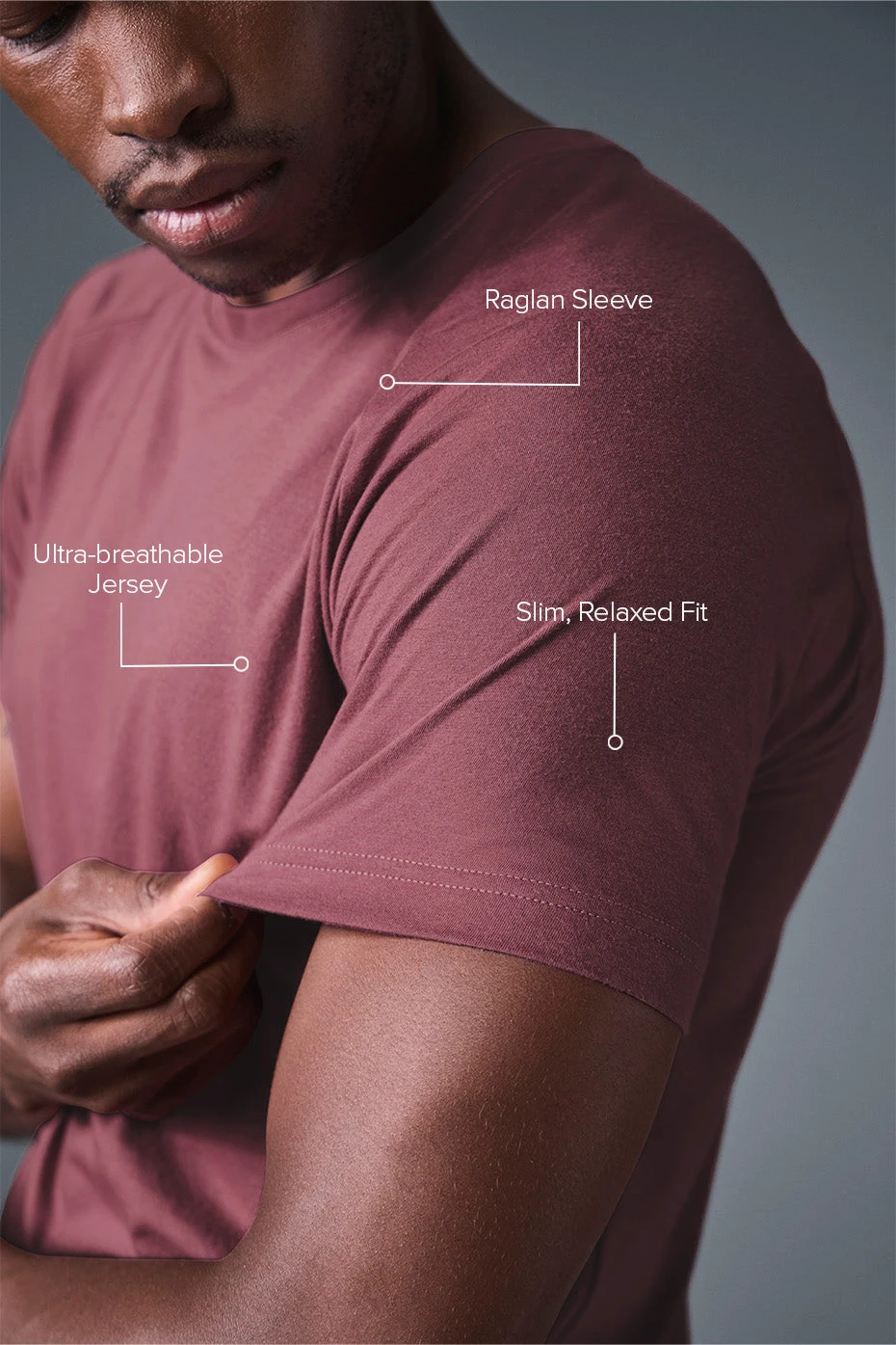 Triumph Raglan Tee - Burgundy Truffle 4 Triumph Raglan Tee - Burgundy Truffle - Image 2