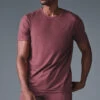 Conquer Reform Crewneck Short Sleeve - Burgundy Truffle 1 Conquer Reform Crewneck Short Sleeve - Burgundy Truffle -Alo Fashion Store M1205R 05815 b1 s1 a1 1 m221