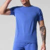 Conquer Reform Crewneck Short Sleeve - Marathon Blue 1 Conquer Reform Crewneck Short Sleeve - Marathon Blue -Alo Fashion Store M1205R 06037 b1 s1 a001 1 m214