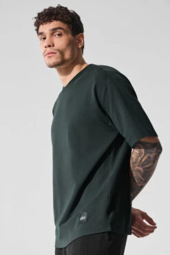 Double Take Short Sleeve - Charcoal Green -Alo Fashion Store M1224R 06021 b1 s1 a3 1 m214