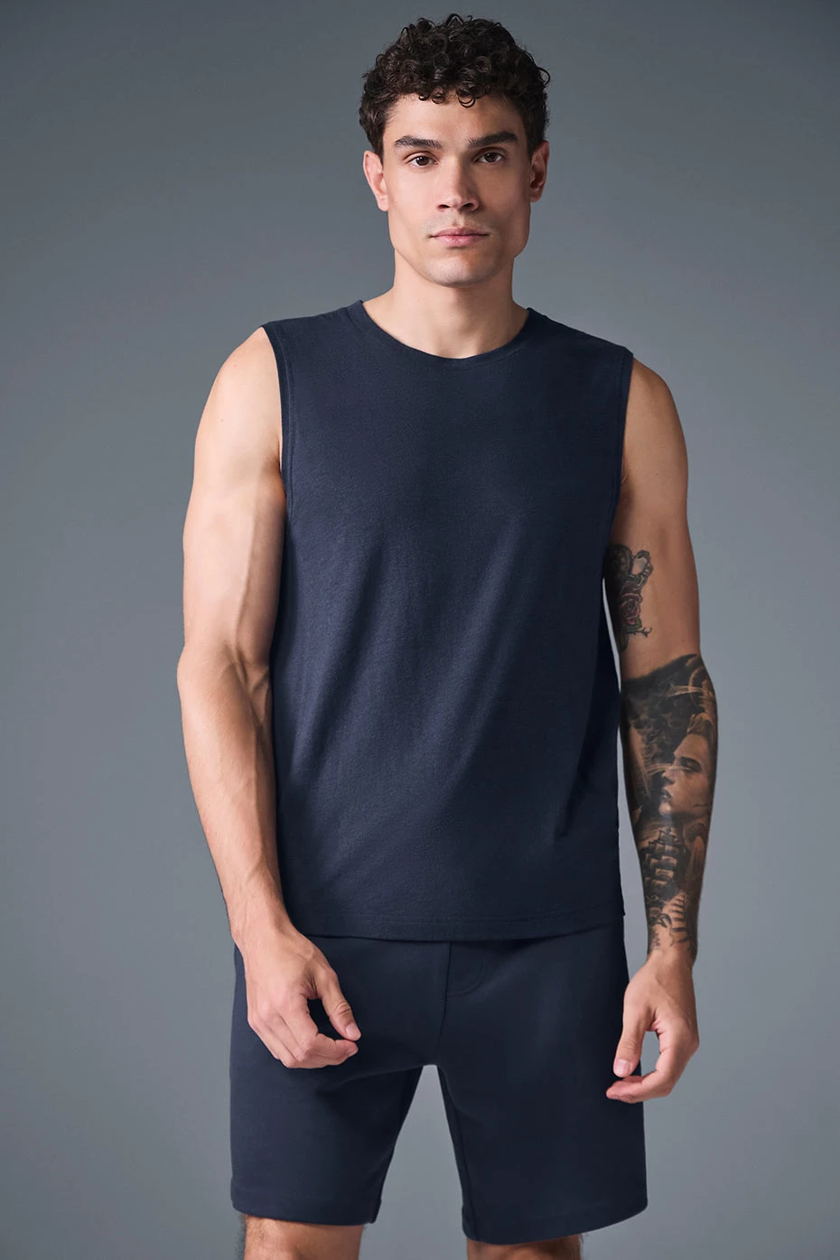 The Triumph Muscle Tank - Navy 3 The Triumph Muscle Tank - Navy