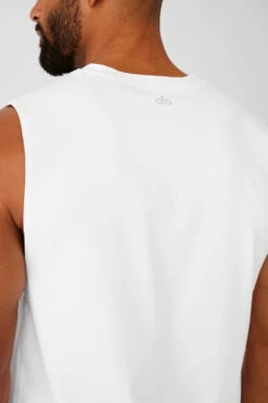 Conquer Muscle Tank - White 9 Conquer Muscle Tank - White -Alo Fashion Store M2066R 00 b1 s3 a4 1 m93