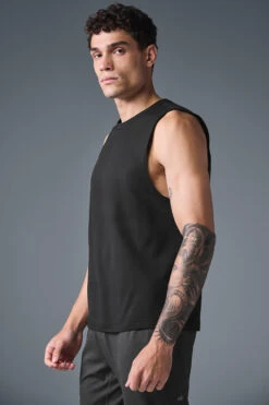 Conquer Muscle Tank - Black 9 Conquer Muscle Tank - Black -Alo Fashion Store M2066R 01 b1 s1 a3 1 m214