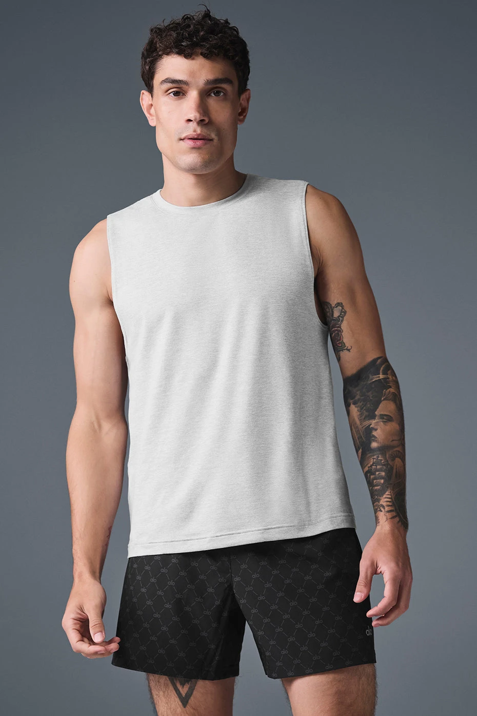 Conquer Muscle Tank - Athletic Heather Grey 3 Conquer Muscle Tank - Athletic Heather Grey