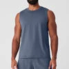 Conquer Muscle Tank - Bluestone 1 Conquer Muscle Tank - Bluestone -Alo Fashion Store M2066R 04352 b1 s3 a1 1 m93