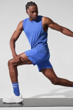 Conquer Muscle Tank - Marathon Blue 10 Conquer Muscle Tank - Marathon Blue -Alo Fashion Store M2066R 06037 b1 s1 a004 1 m221