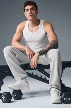 Everyday Modal Rib Tank - White -Alo Fashion Store M2071R 00 b1 s1 a5 1 m214