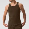 Everyday Modal Rib Tank - Espresso 1 Everyday Modal Rib Tank - Espresso -Alo Fashion Store M2071R 04064 b1 s1 a1 1 m180