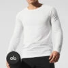 Triumph Long Sleeve Tee - White -Alo Fashion Store M3079R 00 b1 s1 a1 1 m198