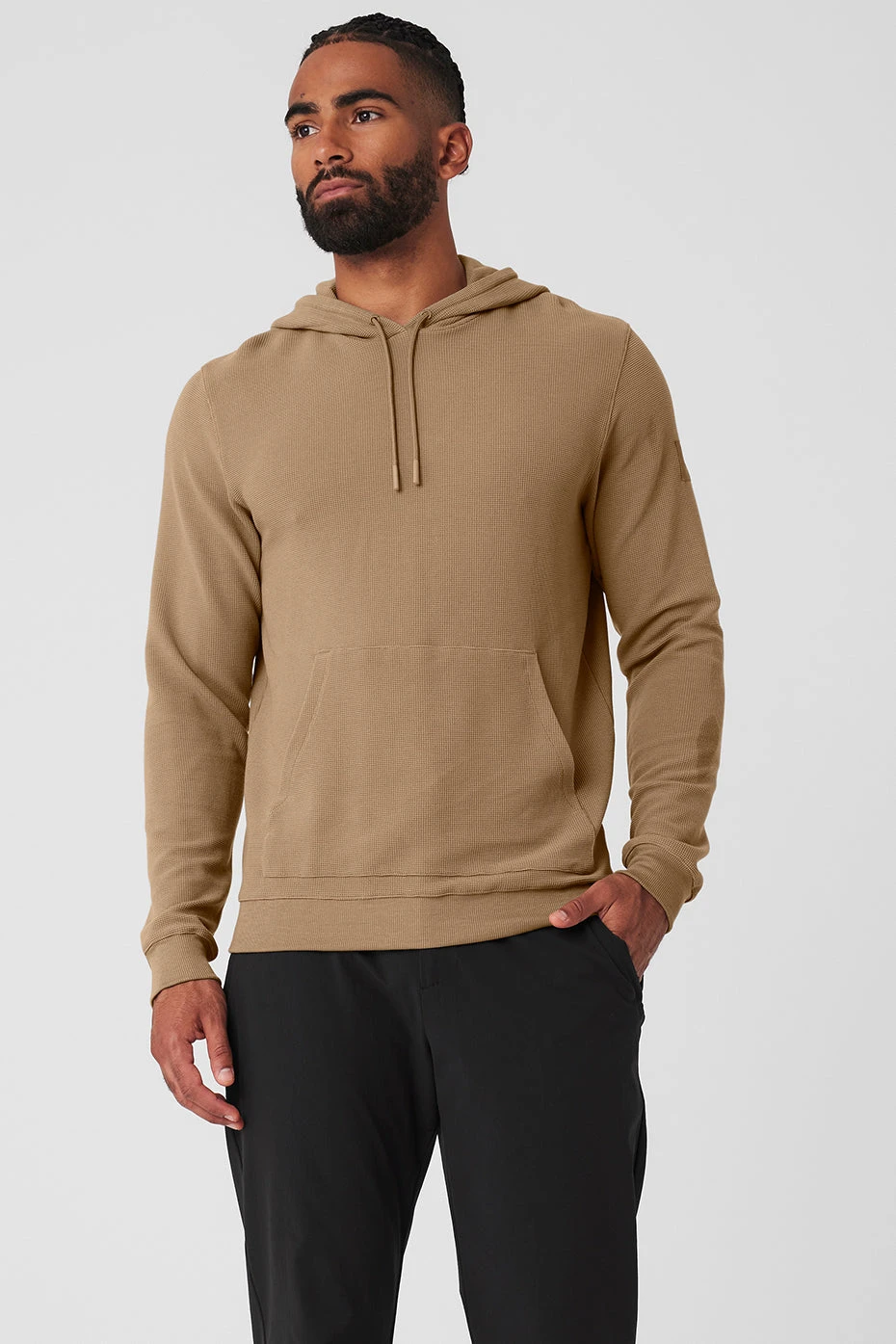 Micro Waffle Fast Break Hoodie - Gravel 3 Micro Waffle Fast Break Hoodie - Gravel