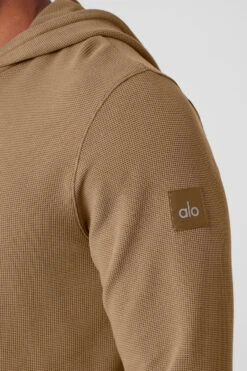 Micro Waffle Fast Break Hoodie - Gravel 9 Micro Waffle Fast Break Hoodie - Gravel -Alo Fashion Store M3164R 01347 b1 s3 a4 1 m93