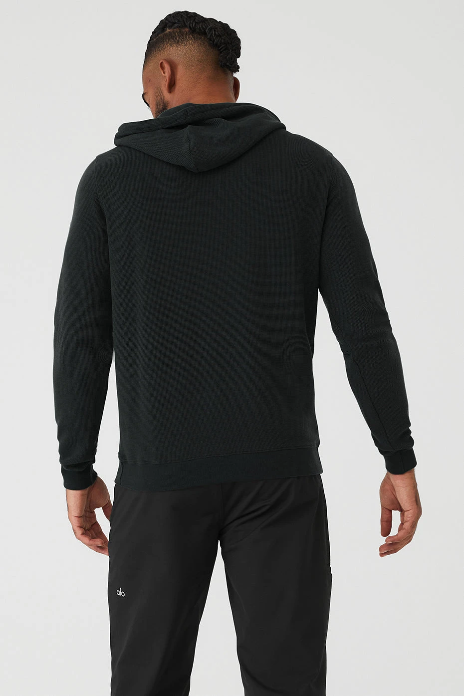 Micro Waffle Fast Break Hoodie - Black 4 Micro Waffle Fast Break Hoodie - Black - Image 2