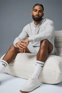 Micro Waffle Fast Break Hoodie - Athletic Heather Grey 12 Micro Waffle Fast Break Hoodie - Athletic Heather Grey -Alo Fashion Store M3164R 02910 b1 s3 a5 1 m93