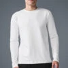 Conquer Reform Crewneck Long Sleeve - White -Alo Fashion Store M3181R 00 b1 s1 a1 1 m214