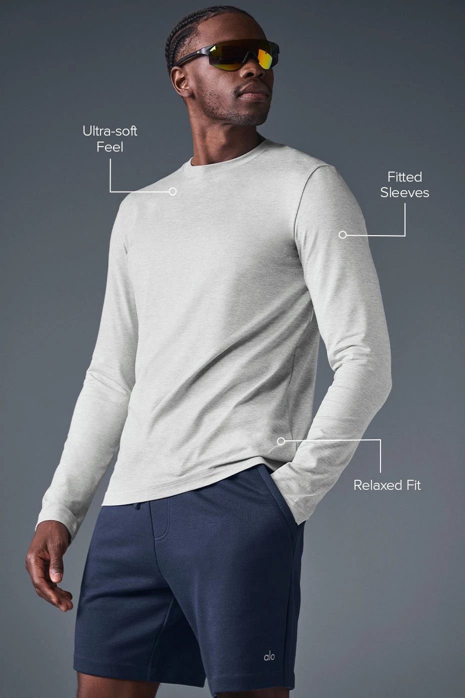 Conquer Reform Crewneck Long Sleeve - Athletic Heather Grey 4 Conquer Reform Crewneck Long Sleeve - Athletic Heather Grey - Image 2