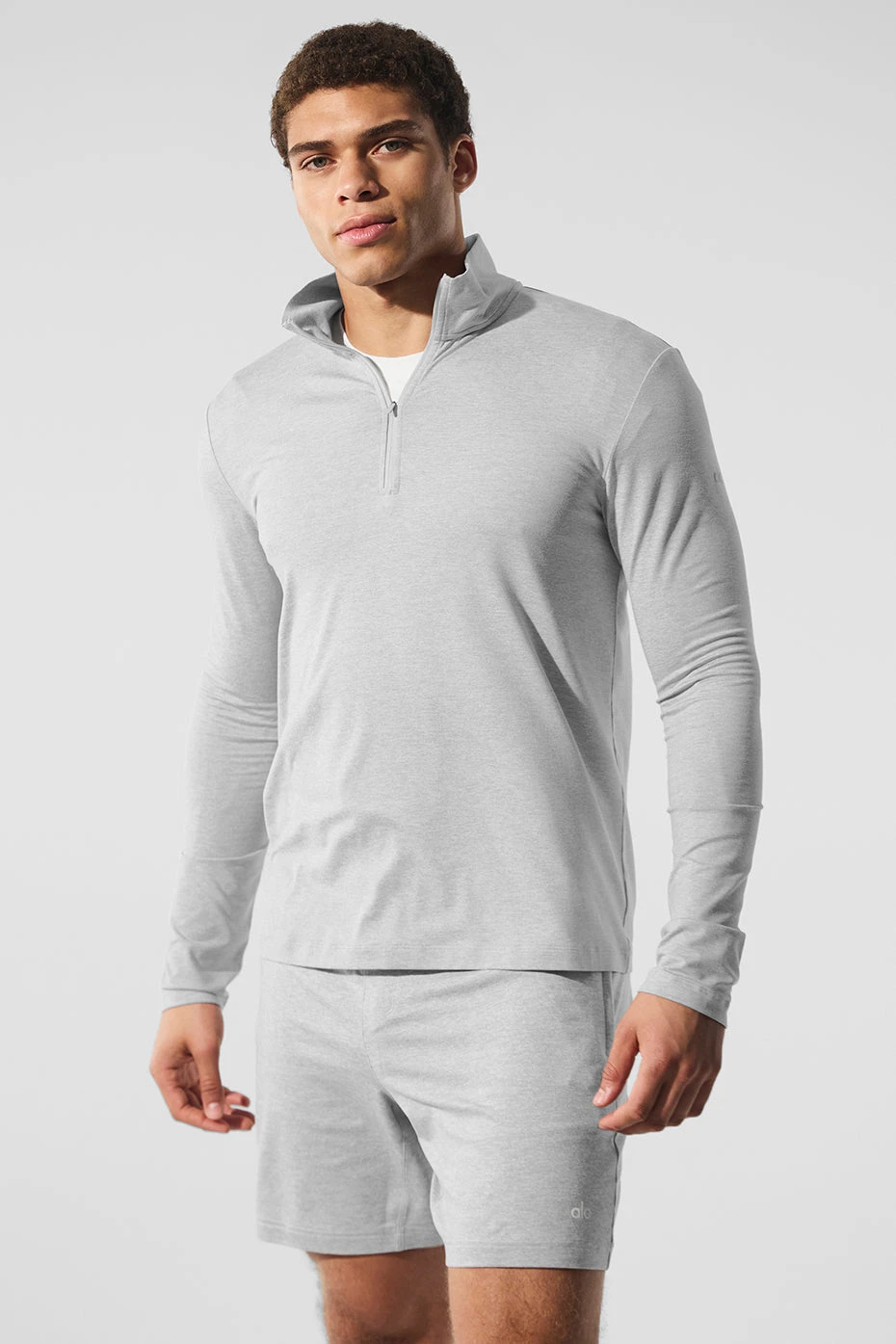 Conquer 1/4 Zip Reform Long Sleeve - Athletic Heather Grey 3 Conquer 1/4 Zip Reform Long Sleeve - Athletic Heather Grey