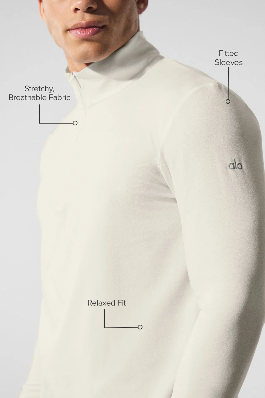 Conquer 1/4 Zip Reform Long Sleeve - Bone 4 Conquer 1/4 Zip Reform Long Sleeve - Bone - Image 2