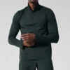 Conquer 1/4 Zip Reform Long Sleeve - Charcoal Green 2 Conquer 1/4 Zip Reform Long Sleeve - Charcoal Green -Alo Fashion Store M3193R 06021 b1 s1 a1 1 m221