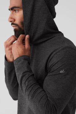 Conquer Reform Long Sleeve With Hood - Dark Heather Grey 9 Conquer Reform Long Sleeve With Hood - Dark Heather Grey -Alo Fashion Store M3199R 01300 b1 s3 a4 1 m93