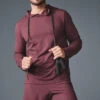 Conquer Reform Long Sleeve With Hood - Burgundy Truffle 2 Conquer Reform Long Sleeve With Hood - Burgundy Truffle -Alo Fashion Store M3199R 05815 b1 s1 a1 1 m226