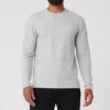 Micro Waffle Fast Break Long Sleeve Tee - Athletic Heather Grey 2 Micro Waffle Fast Break Long Sleeve Tee - Athletic Heather Grey -Alo Fashion Store M3200R 02910 b1 s3 a1 1 m93