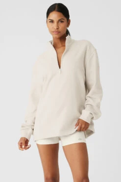 Renown Heavy Weight 1/4 Zip - Bone