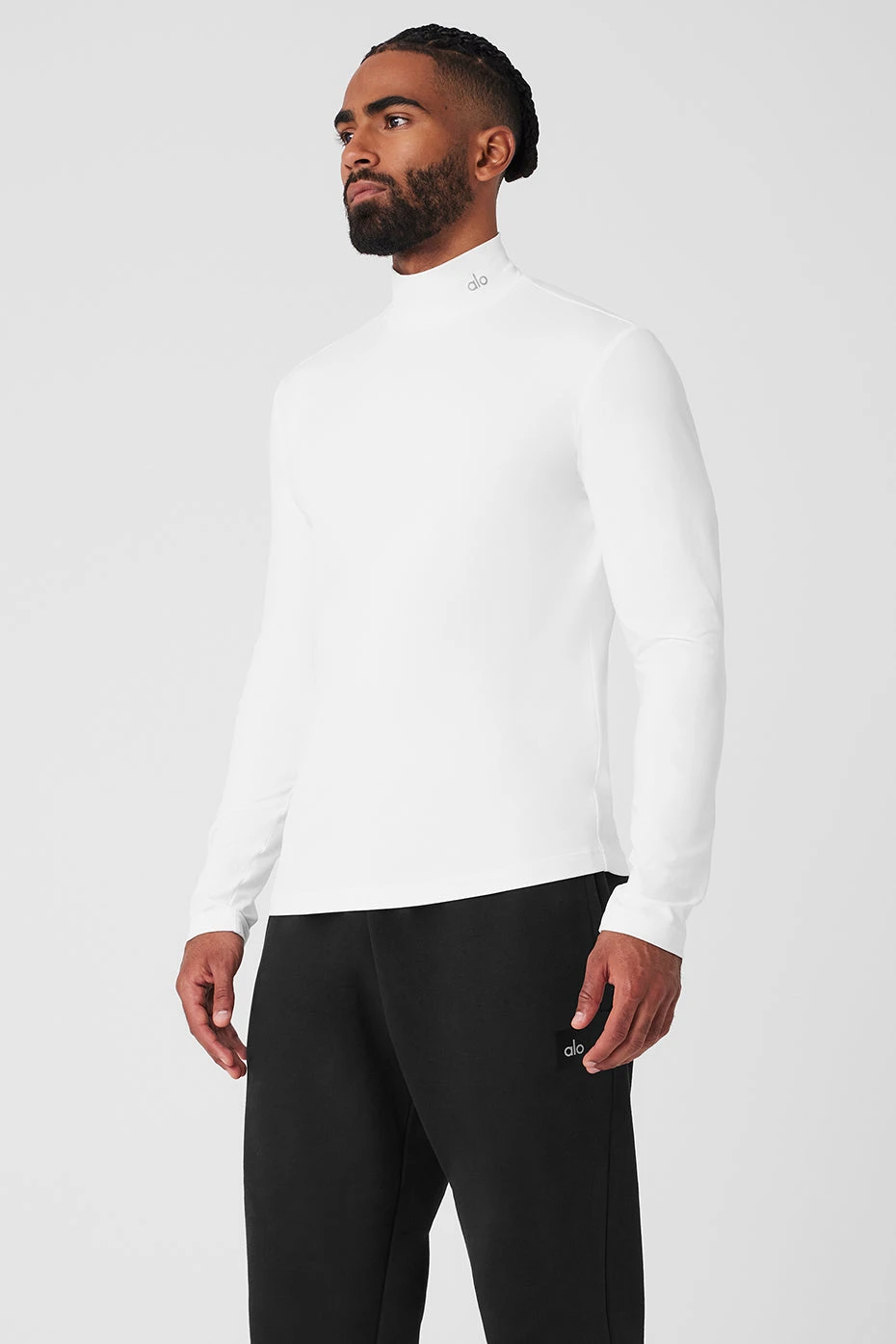 Conquer Reform Mock Neck Long Sleeve - White 5 Conquer Reform Mock Neck Long Sleeve - White - Image 3