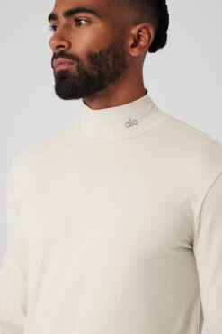Conquer Reform Mock Neck Long Sleeve - Bone -Alo Fashion Store M3218R 03040 b1 s3 a4 1 m93