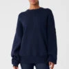 Scholar Crew Neck Sweater - Navy 2 Scholar Crew Neck Sweater - Navy -Alo Fashion Store M3224R 03842 b1 s1 a1 1 m18
