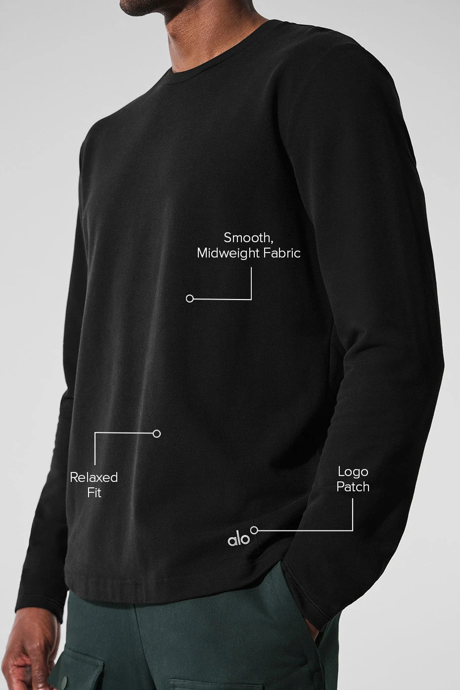 Double Take Long Sleeve Crew - Black 4 Double Take Long Sleeve Crew - Black - Image 2