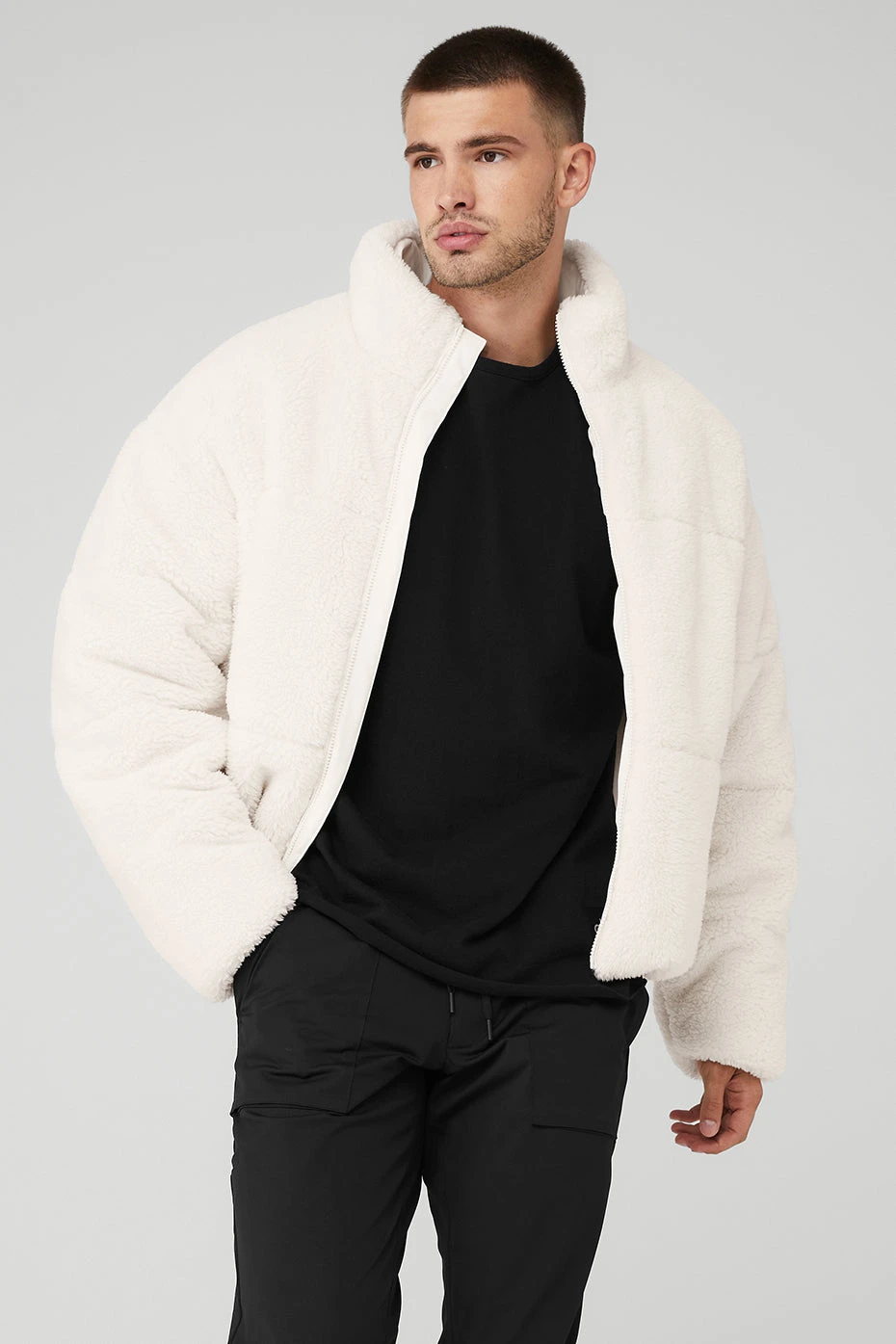 Sherpa Stage Puffer - Ivory 2 Sherpa Stage Puffer - Ivory