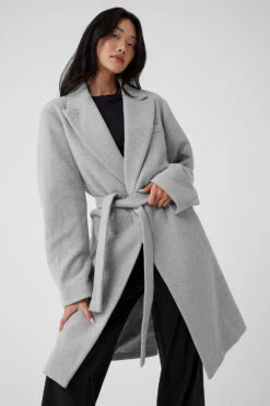 Wool Gameday Overcoat - Athletic Heather Grey 11 Wool Gameday Overcoat - Athletic Heather Grey -Alo Fashion Store M4143R 02910 b1 s1 a5 1 m54