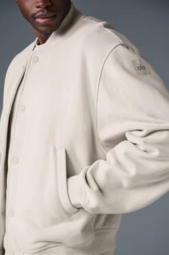 Renown Varsity Jacket - Bone 8 Renown Varsity Jacket - Bone -Alo Fashion Store M4144R 03040 b1 s1 a3 1 m221