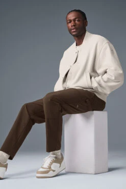 Renown Varsity Jacket - Bone 9 Renown Varsity Jacket - Bone -Alo Fashion Store M4144R 03040 b1 s1 a4 1 m221